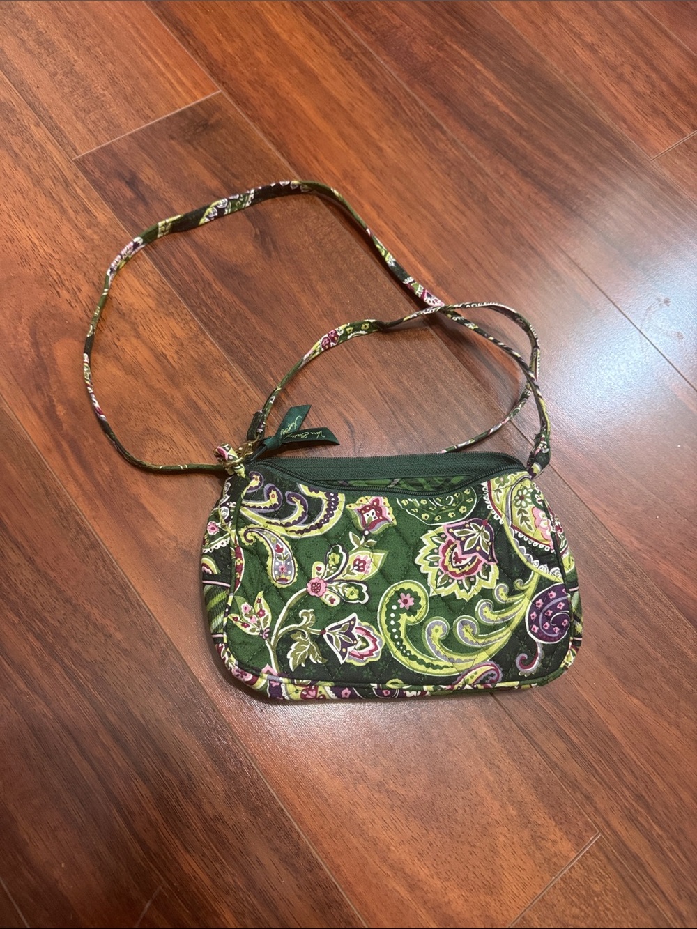 Vera Bradley Green Paisley Crossbody Bag
